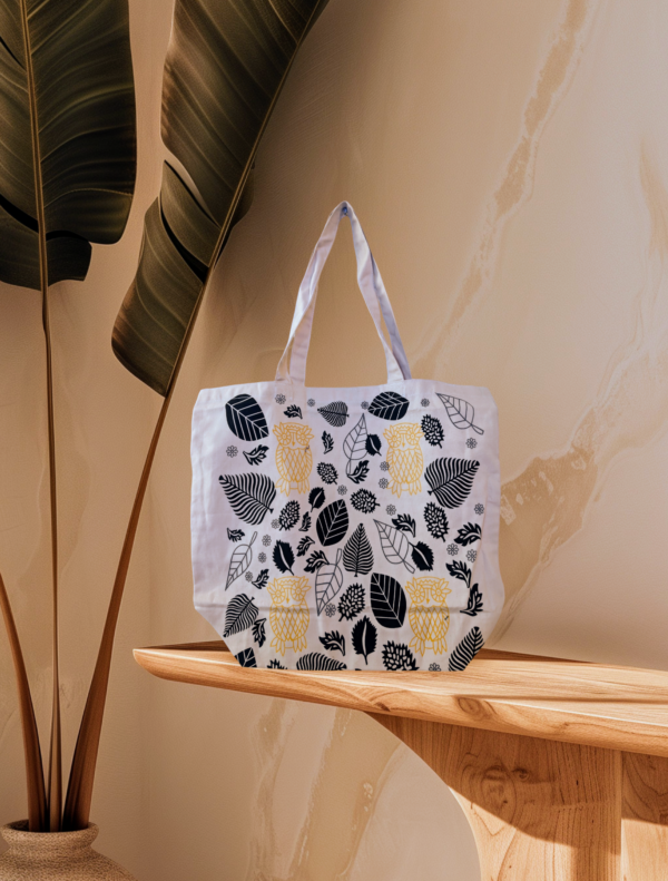 Artisan Block Print Canvas Tote Bag