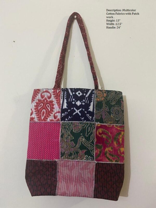 Crimson Noir Patch Work Tote